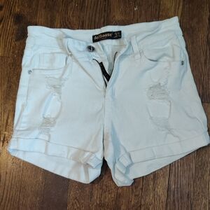 Dollhouse Women's Light Blue Distressed Jean Shorts